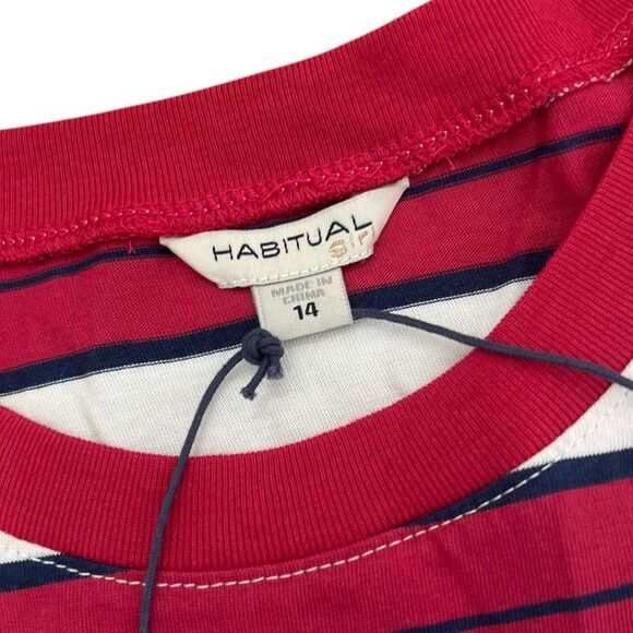 Habitual Girl Red White Striped Twist Front Tank Top 14 - Picture 2 of 2
